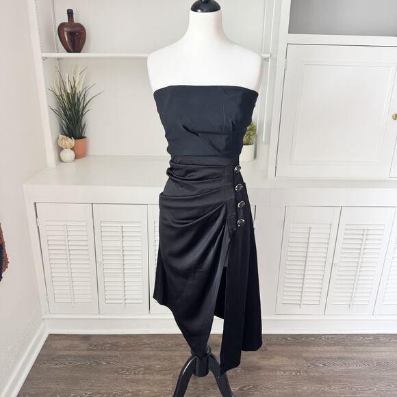 Ramy Brook Dresses & Skirts - Ramy Brook Black Embellished Carmen Strapless Dress Size 6
